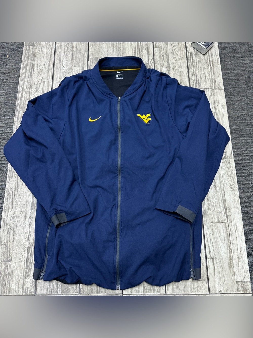 Nike West Virginia Mountaineers Full Zip Jacket Men’s XL Navy Performance WVU